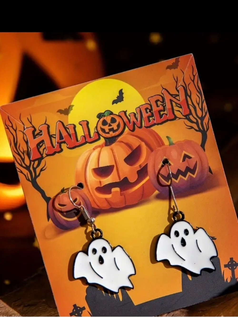 Halloween Ghosts Earrings, NWT 👻